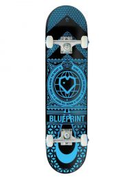 Skateboard Complete Blueprint Home Heart Negru/Albastru 7.75"