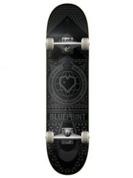Skateboard Complete Blueprint Home Heart Negru/Gri