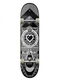 Skateboard Complete Blueprint Home Heart Negru/Alb 8"