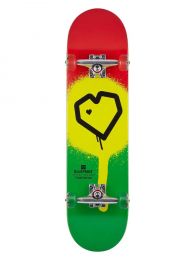 Skateboard Complete Blueprint Spray Heart V2 Rasta 8"
