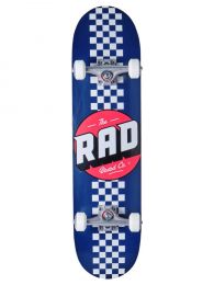 Sakteboard Complete RAD Checker Stripe Navy 7.75"