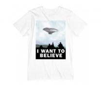 Tricou Dedicated Want To Believe White S