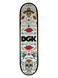 Skateboard Deck DGK Calaveras White Pink 8.25"