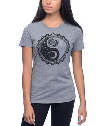 Tricou Empyre Sun And Moon Yin Yang Grey XS