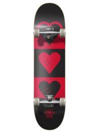 Skateboard Complete Heart Supply Quadron Logo Red 8.25"