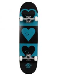 Skateboard Complete Heart Supply Quadron Logo Turcoaz 8"
