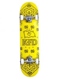 Skateboard Complete KFD Bandana Galben 7.75"