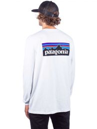Bluza Patagonia - P-6 Logo Responsibili Long Sleeve White