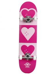 Skateboard Complete Heart Supply Quadron Logo Roz 7.75"