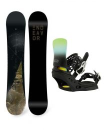 Set Placa Snowboard Endeavor B.O.D. 2020 + Legaturi Snowboard Burton Lexa X EST Black Fade W22 M