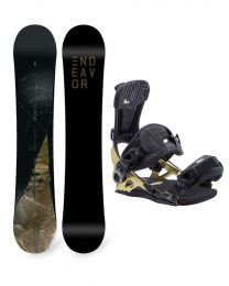 Set Placa Snowboard Endeavor B.O.D. 2020 + Legaturi Snowboard SP sLAB.one Multientry Gold 21/22