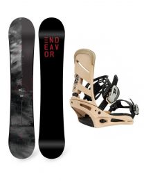 Set Placa Snowboard Endeavor Live 2020 155 + Legaturi Snowboard Burton Mission Desert W22 L
