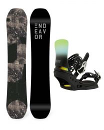 Set Placa Snowboard Endeavor Ranger 2021 + Legaturi Snowboard Burton Lexa X Black Fade EST W22 M