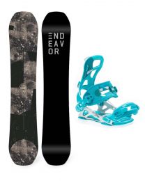 Set Placa Snowboard Endeavor Ranger 2021 + Legaturi Snowboard SP Brotherhood Teal 21/22 L
