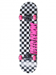 Skateboard Complete Speed Demons Checkers Negru/Alb /Roz